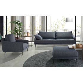 Sofá moderno con asientos fijos con pata alta modelo Paris de Eneas by Xirivella