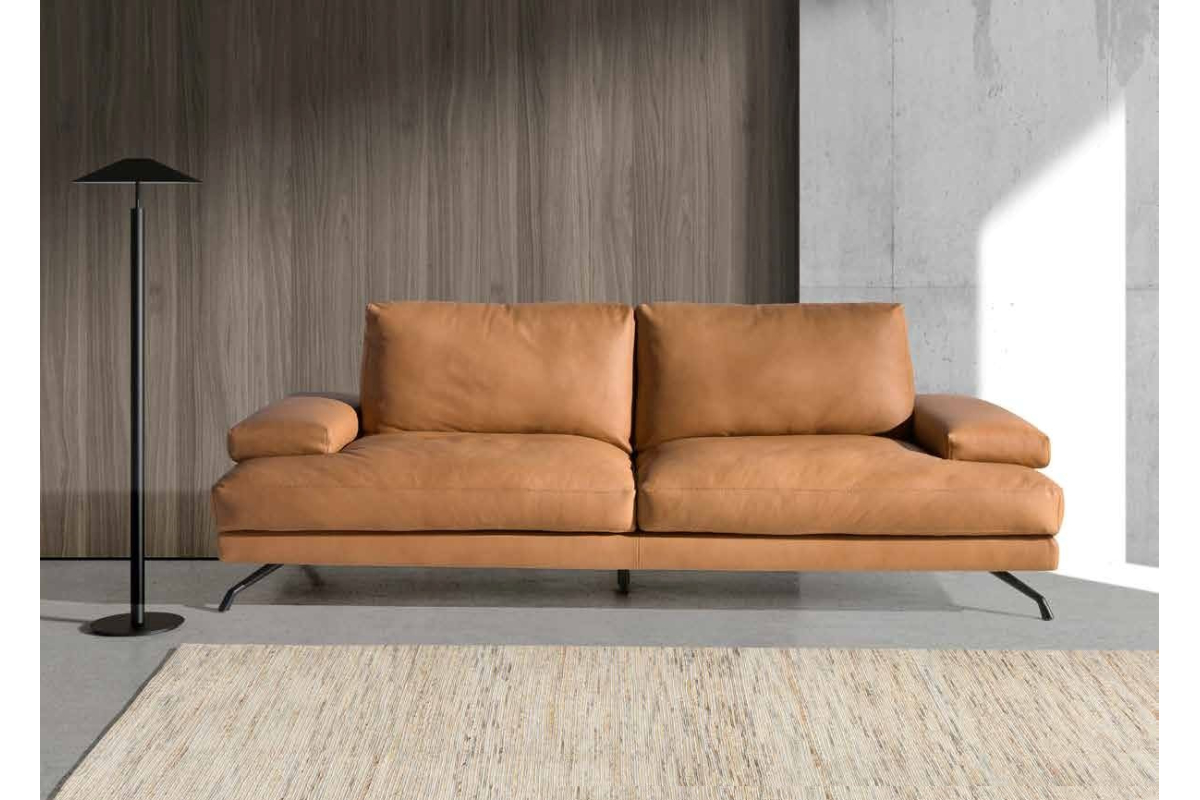 Sofá moderno con asientos fijos modelo Nancy con diseño minimalista de Eneas by Xirivella