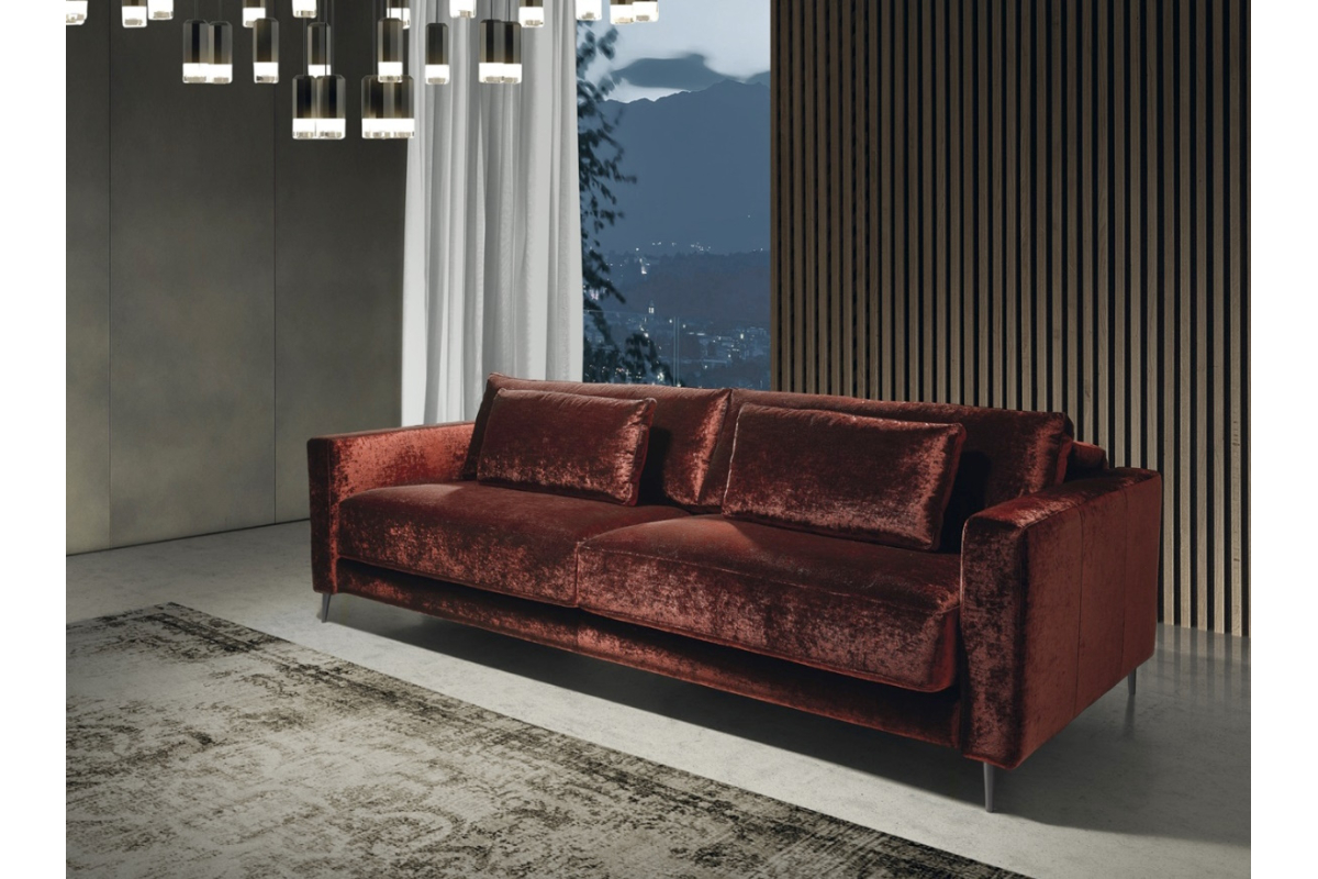 Sofá con diseño moderno modelo Venice con asientos fijos de Eneas by Xirivella