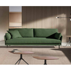 Sofá moderno con asientos fijos modelo Bari con diseño minimalista de Eneas by Xirivella
