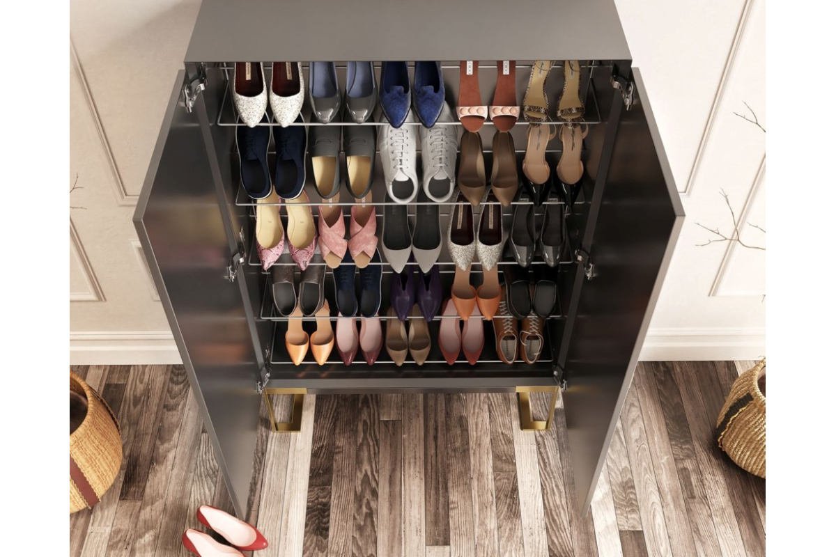 Mueble zapatero moderno de diseño modelo LU17 de la firma Franco Furniture en Valencia