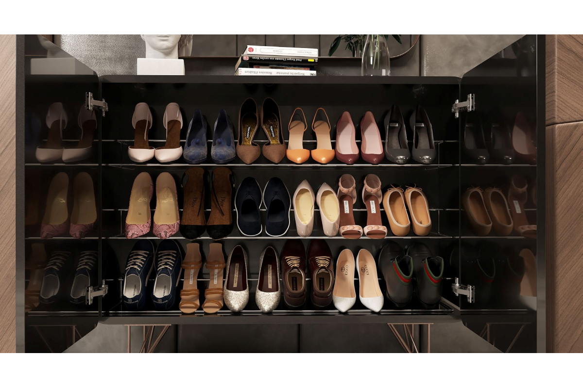 Mueble zapatero moderno de diseño modelo Z34 de la firma Franco Furniture en Valencia