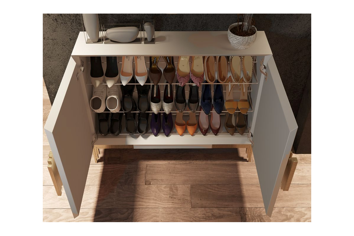 Mueble zapatero moderno de diseño modelo Z28 de la firma Franco Furniture en Valencia