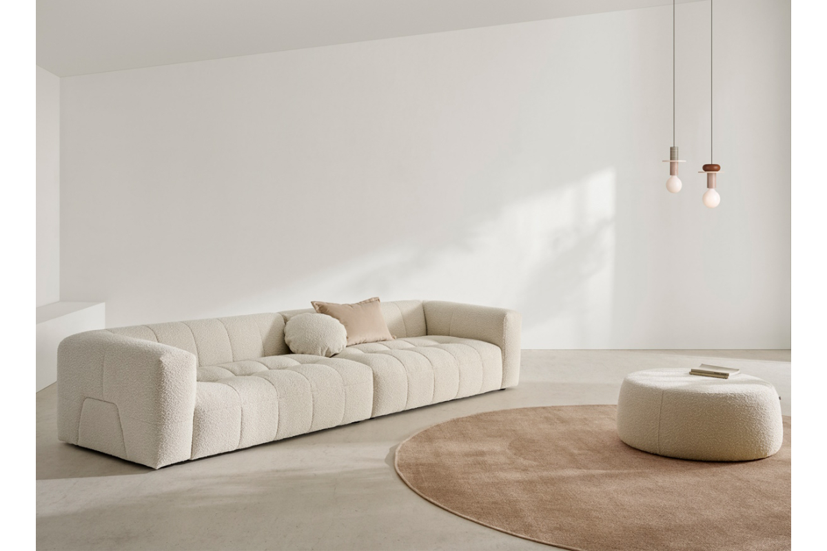 Sofá con diseño minimalista y moderno modelo Gofre de Reyes Ordoñez