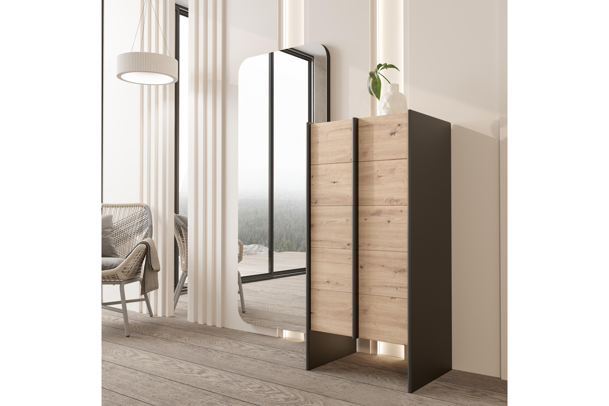 Sinfonier con espejo de pie para dormitorio moderno de Franco Furniture BD05
