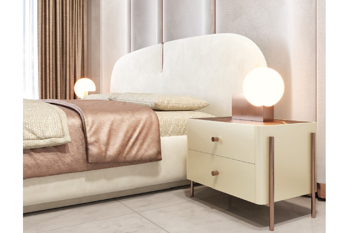 Detalle dormitorio de matrimonio contemporáneo de Franco Furniture BD08A