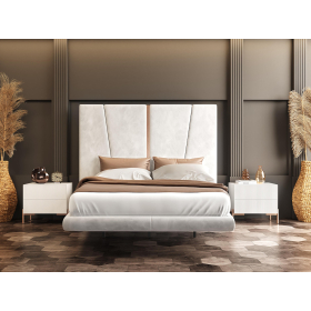 Dormitorio de matrimonio con diseño moderno de Franco Furniture BD12