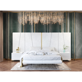 Dormitorio de matrimonio con diseño moderno de Franco Furniture BD13