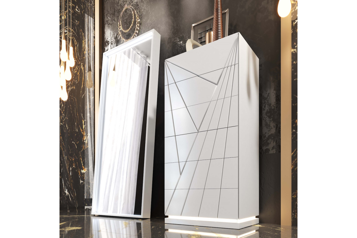 Sinfonier con espejo de pie para dormitorio moderno de Franco Furniture BD16