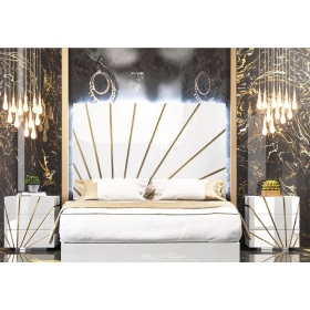 Dormitorio de matrimonio con diseño moderno de Franco Furniture BD17