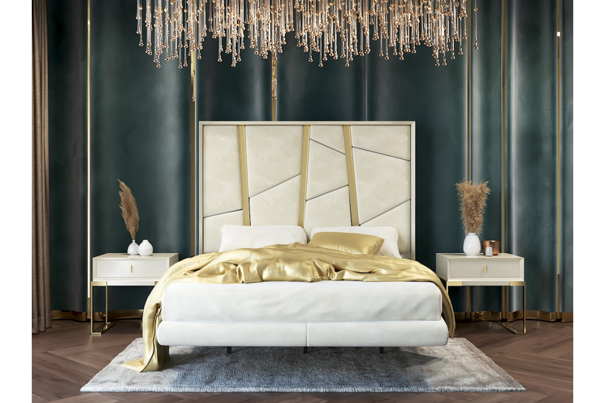 Dormitorio de matrimonio con diseño moderno de Franco Furniture BD18