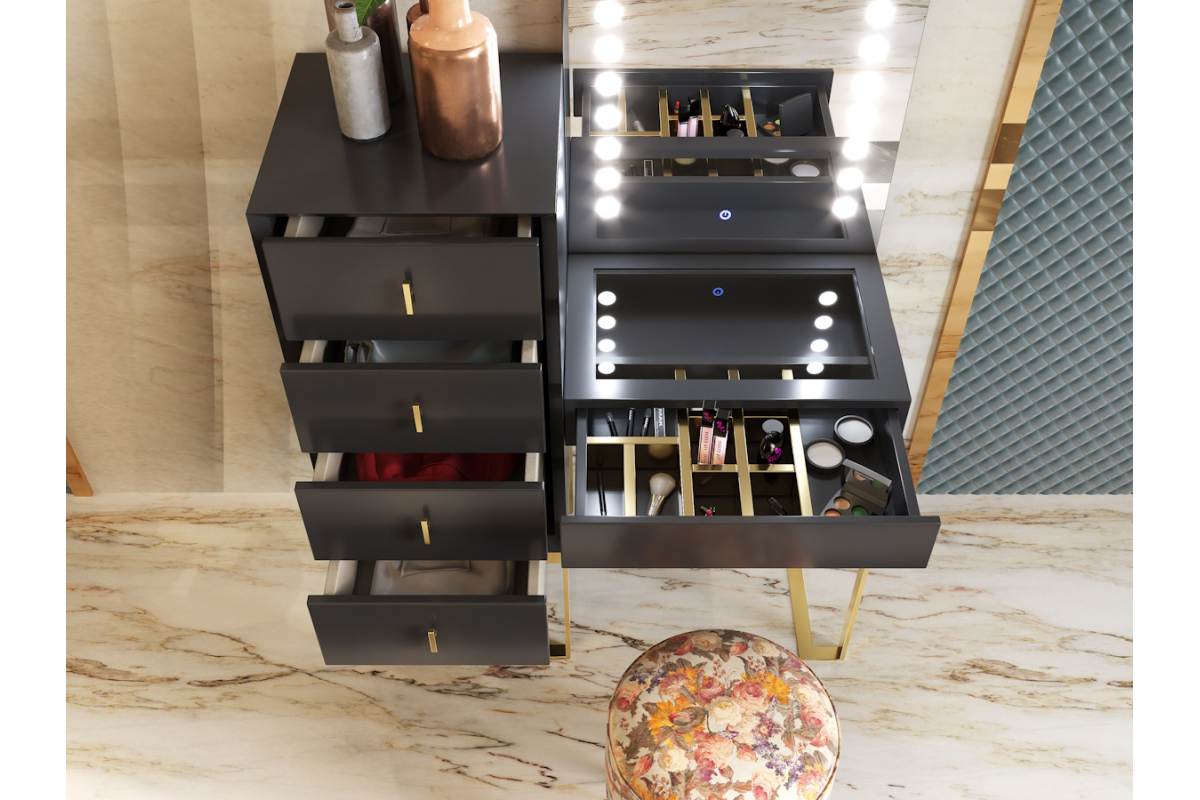 Detalle mueble tocador de Franco Furniture Luxor 21 ref. 76288