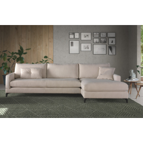 Sofá chaiselongue moderno con asientos fijos modelo Bruselas de Afos Sofás