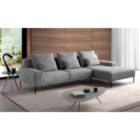 Sofá chaiselongue con asientos fijos modelo Dove diseño minimalista de Afos Sofás