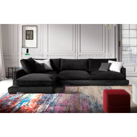 Sofá chaiselongue moderno con asientos fijos modelo Times diseño minimalista de Afos Sofás
