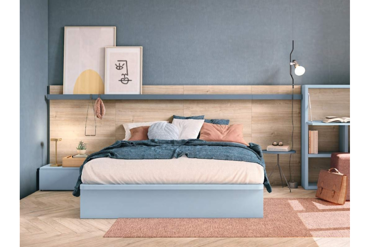 Dormitorio juvenil 13 moderno con cama de 150cm de Ros