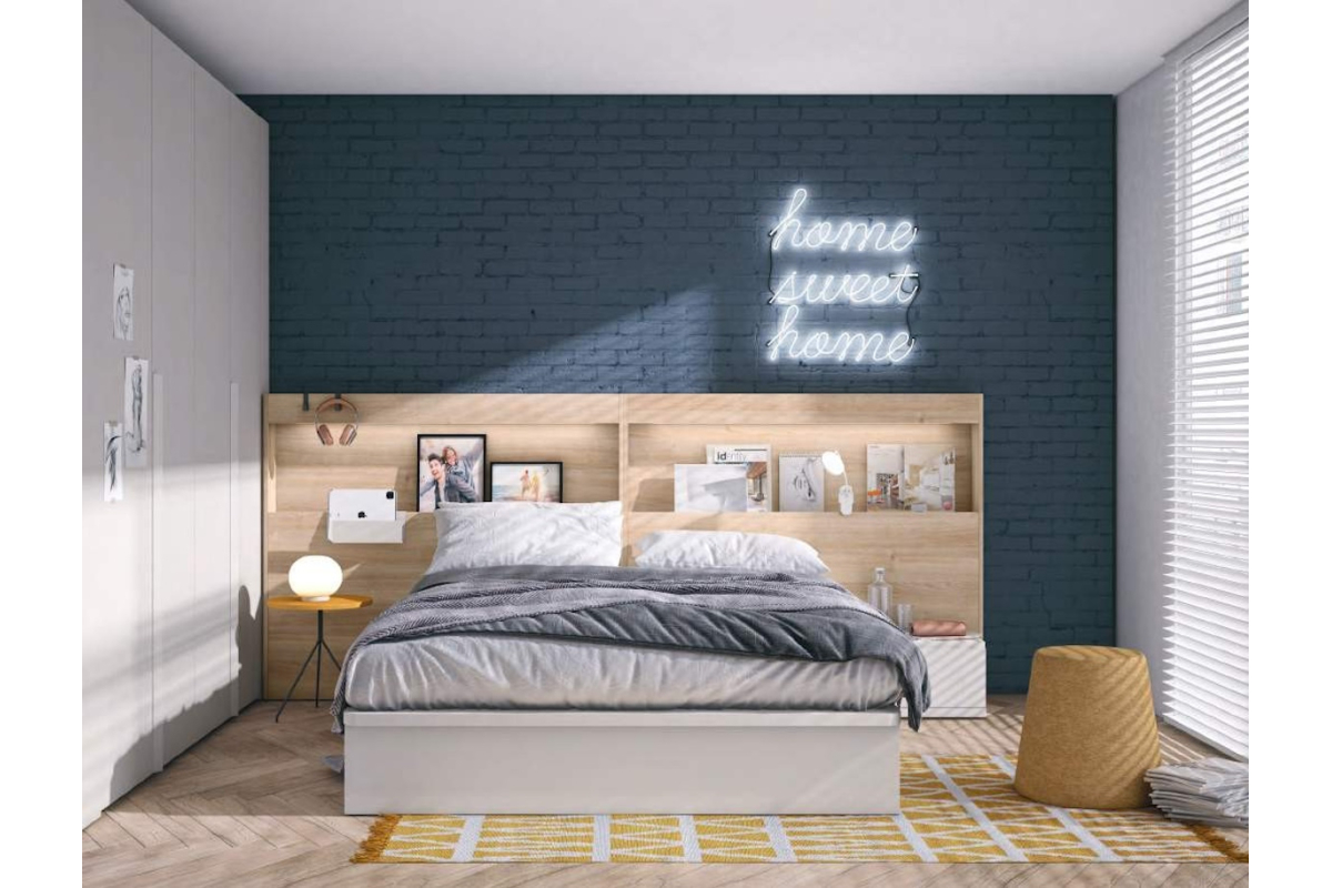 Dormitorio juvenil 15 moderno con cama de 150cm de Ros
