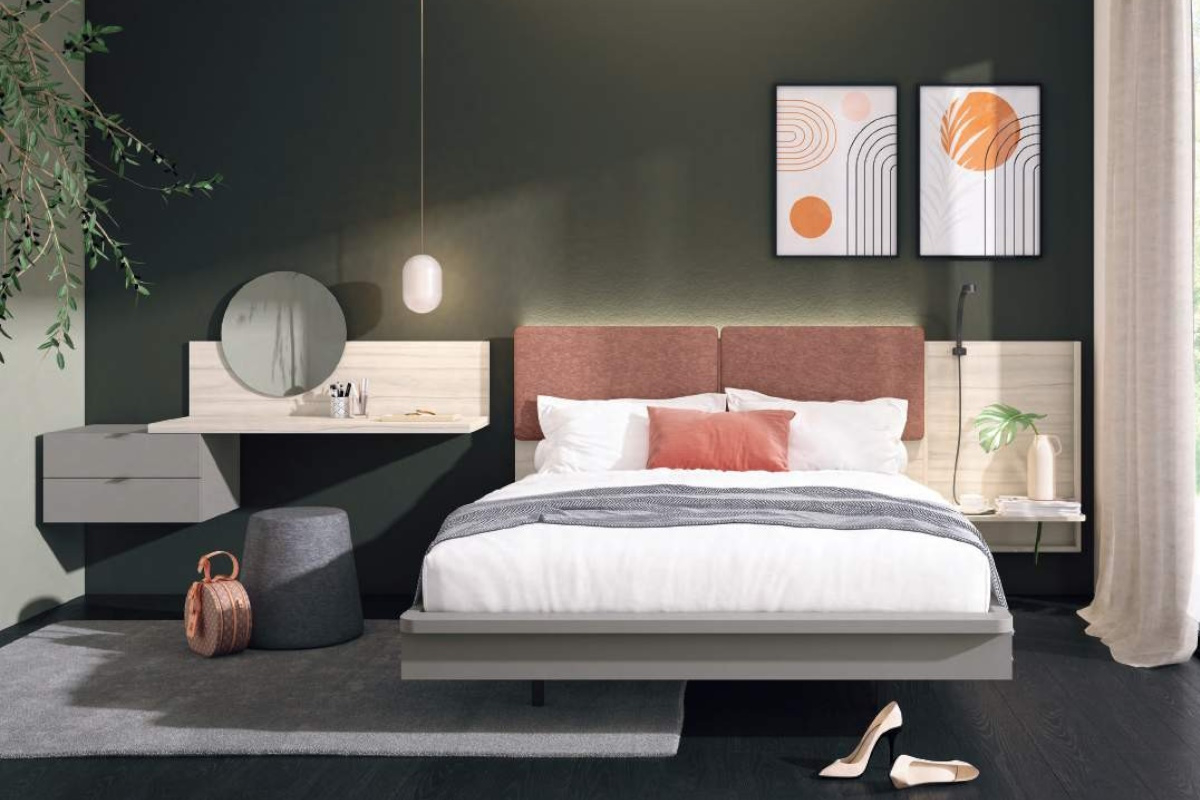 Dormitorio juvenil 21 moderno con cama de 150cm de Ros