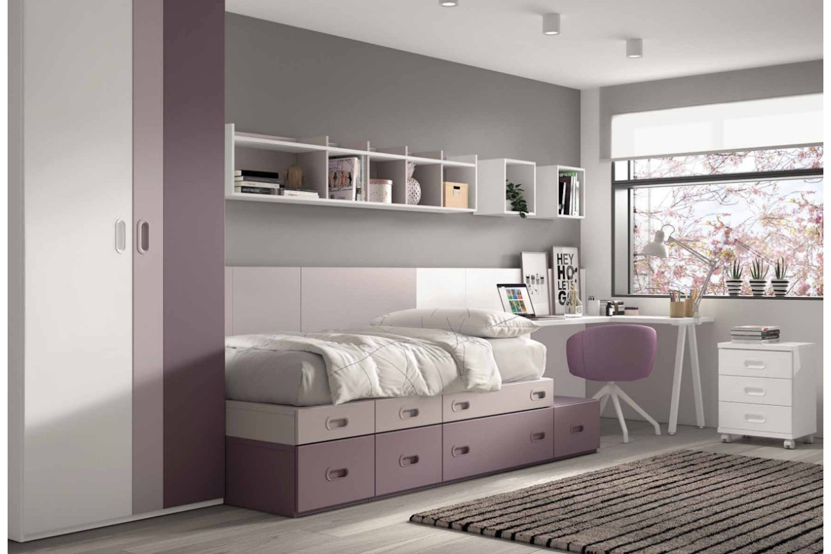Dormitorio juvenil modular de Glicerio F-160