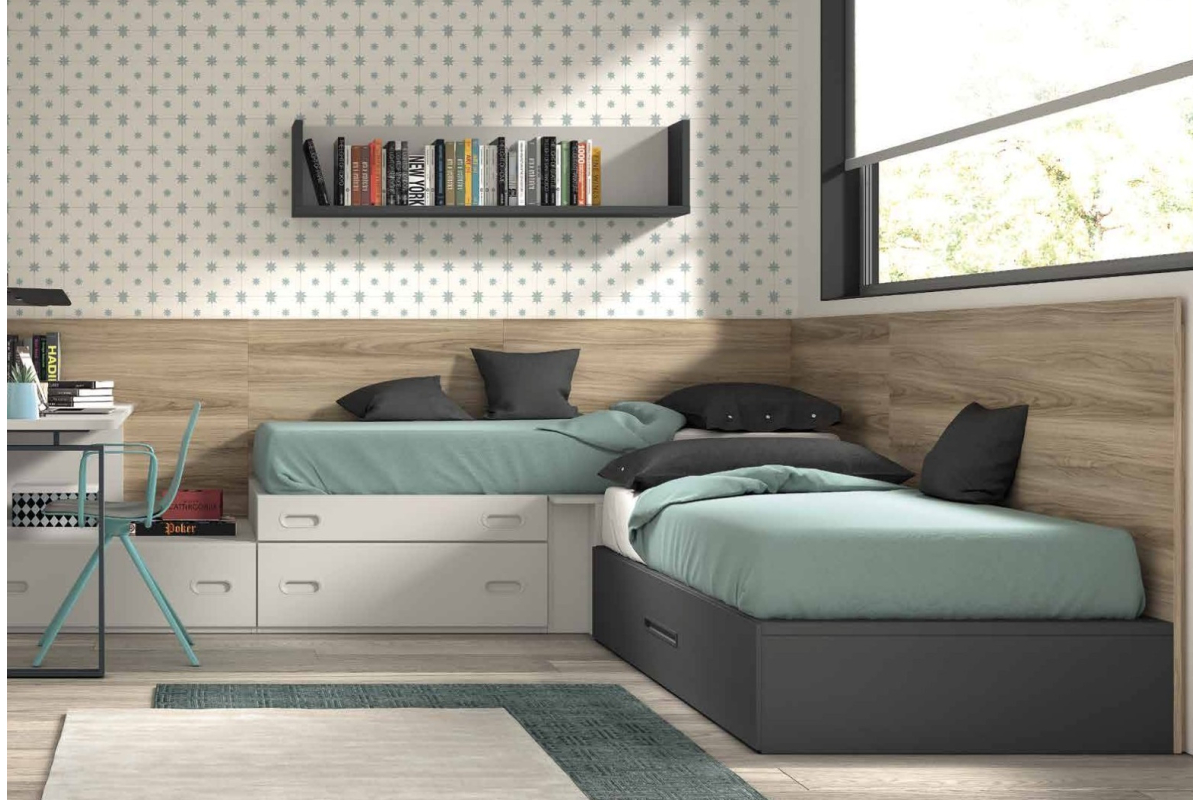Dormitorio juvenil modular de Glicerio F-159