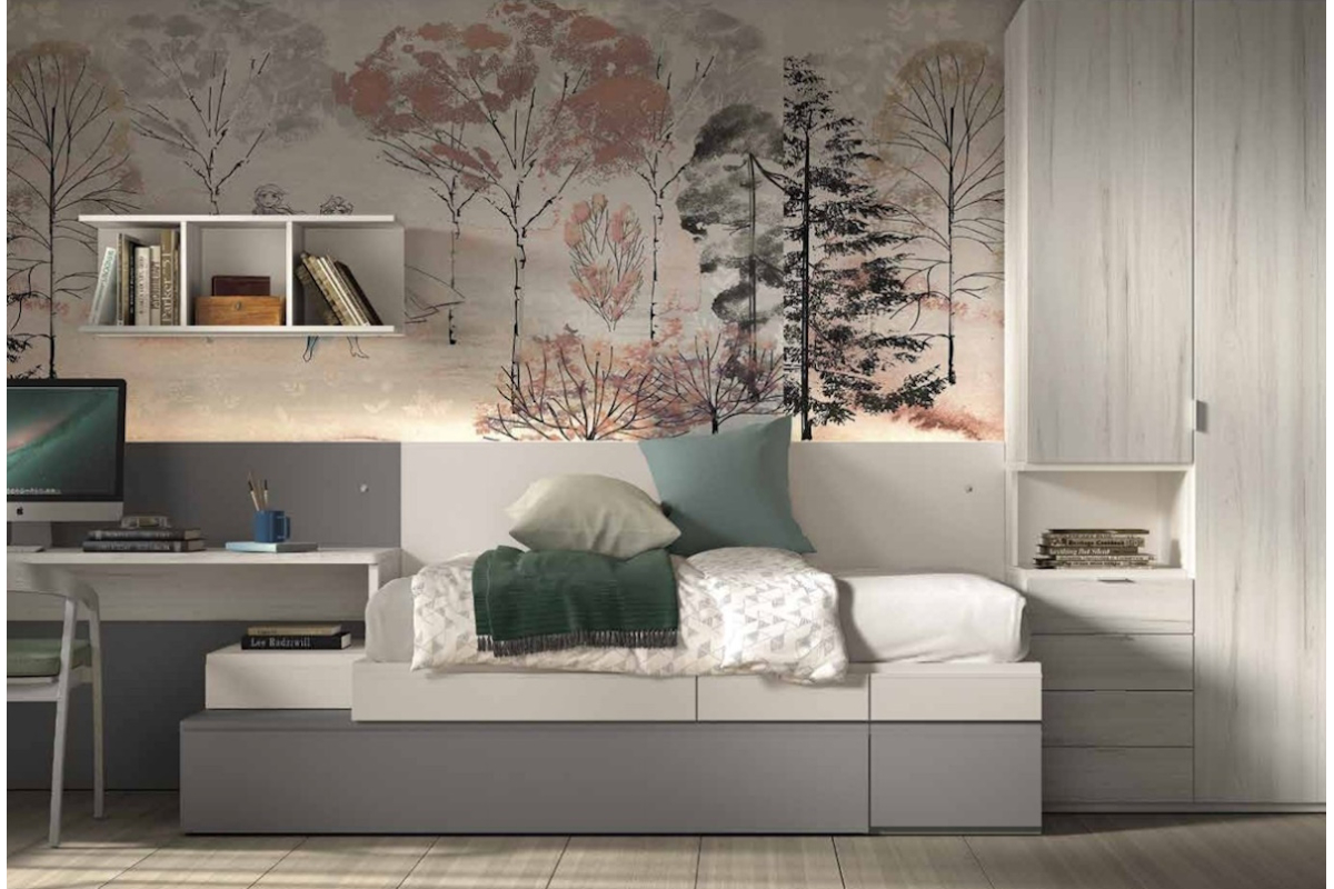 Dormitorio juvenil modular F-151 de Glicerio Chaves
