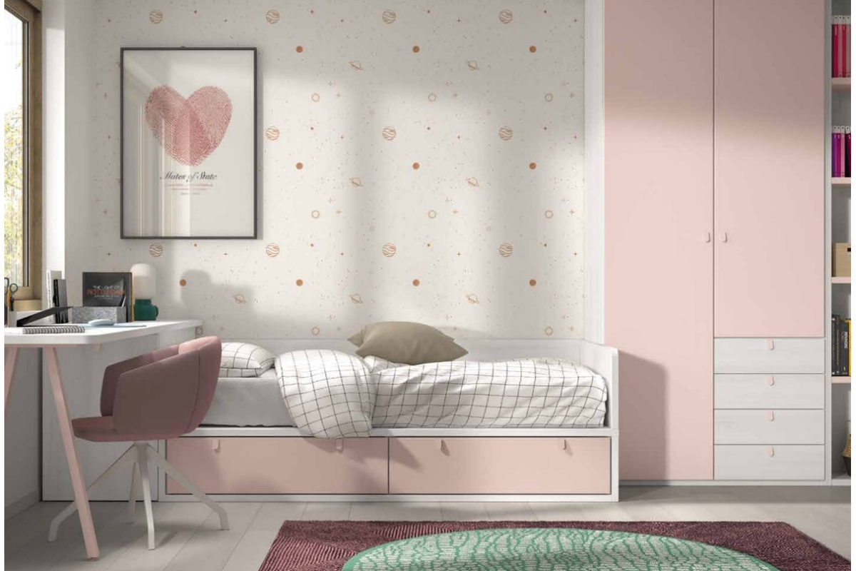 Dormitorio Juvenil cama nido F-114 de la Firma Glicerio Chaves