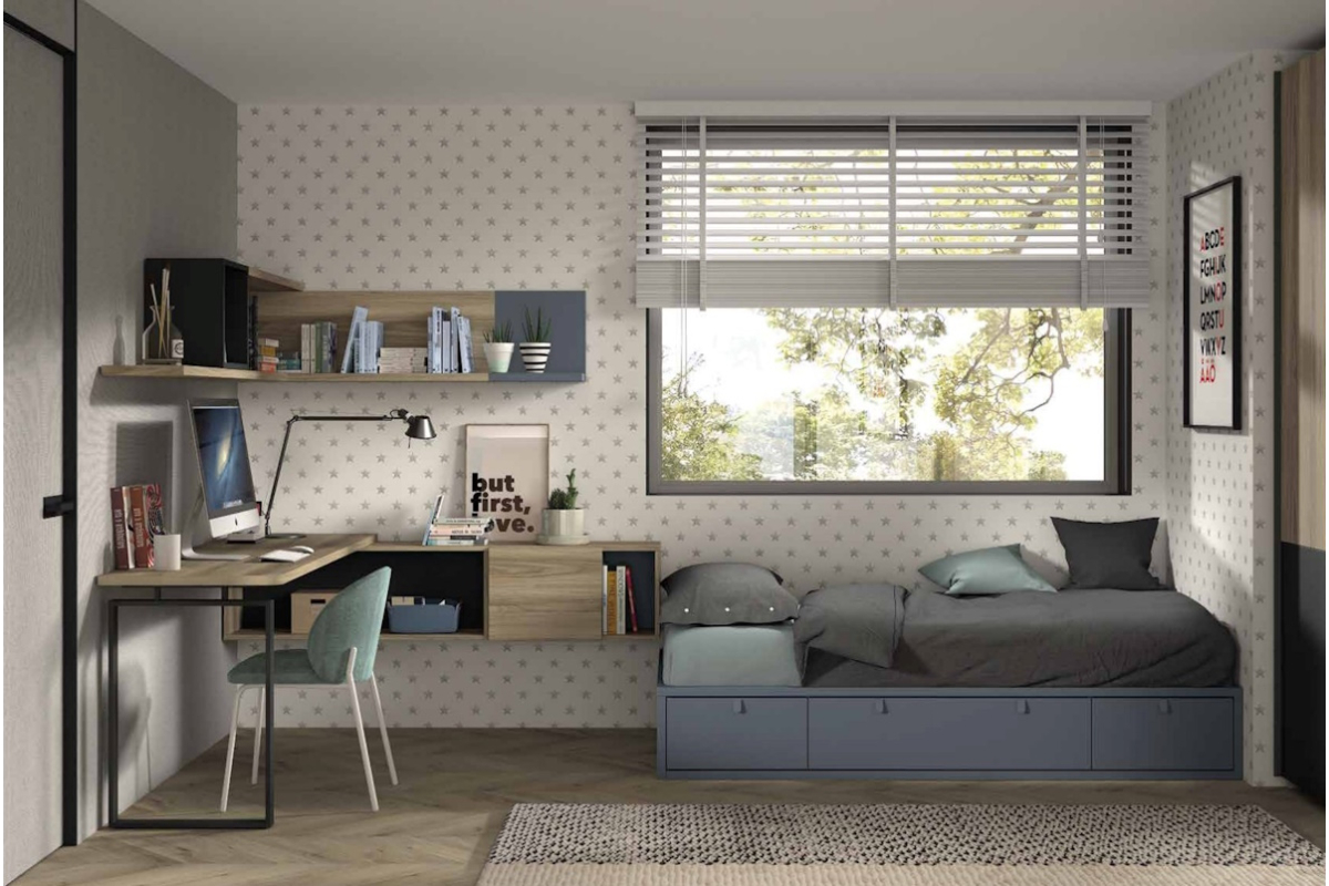 Dormitorio juvenil cama nido de Glicerio F-108