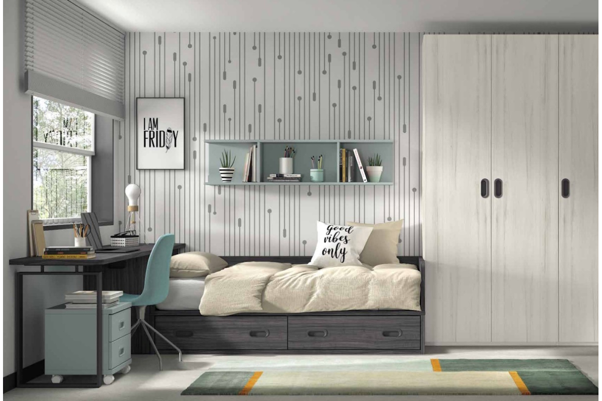 Dormitorio juvenil cama nido de Glicerio F-104