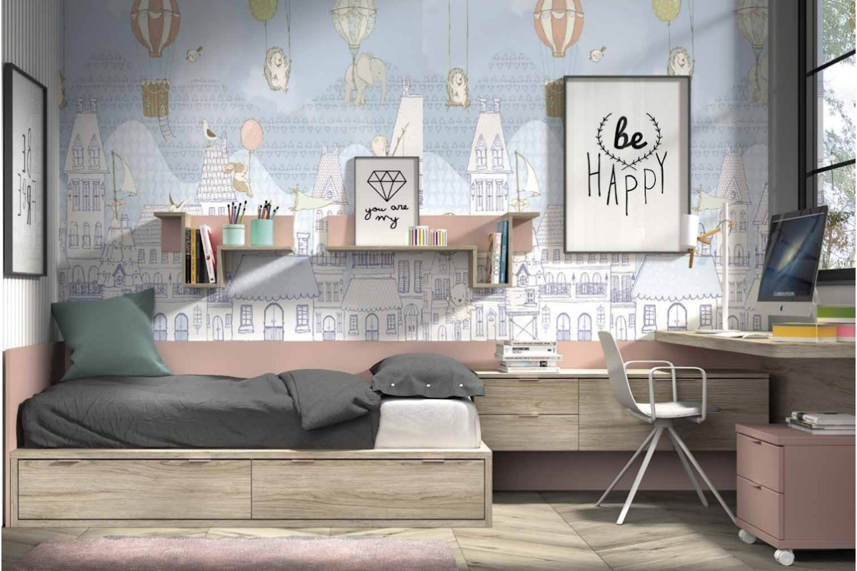 Dormitorio juvenil cama nido de Glicerio F-103