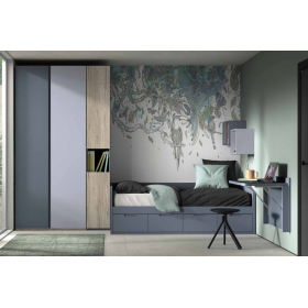 Dormitorio juvenil cama nido F-101 de la firma Glicerio Chaves