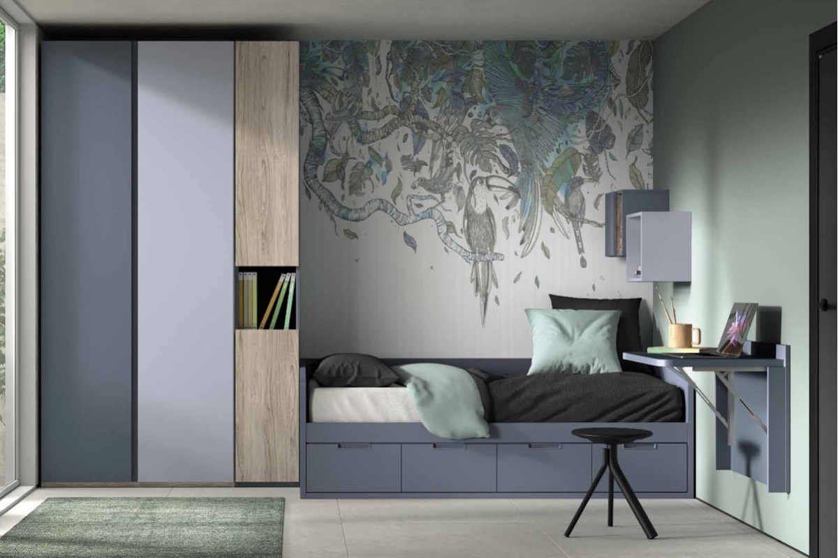 Dormitorio juvenil cama nido F-101 de la firma Glicerio Chaves