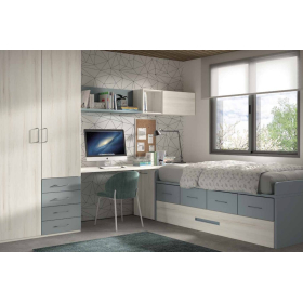 Dormitorio juvenil compacto de Glicerio F-025