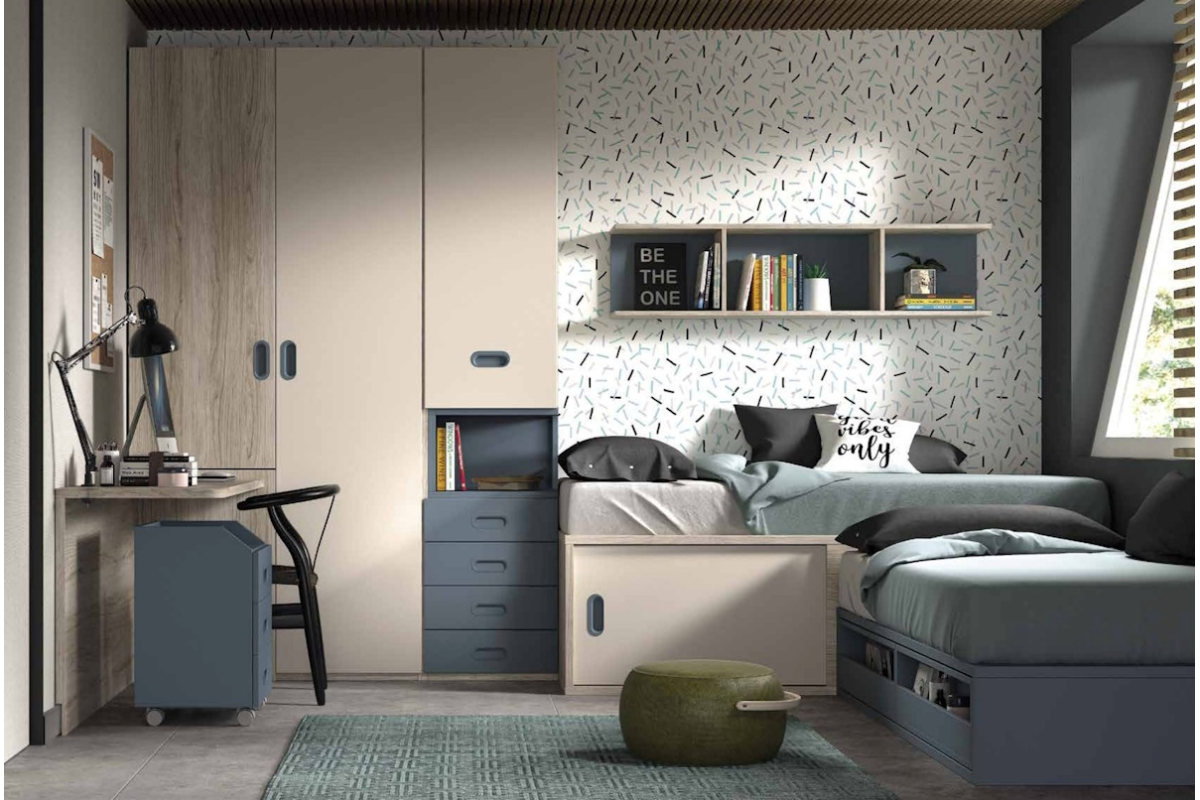 Dormitorio juvenil compacto F-021|Glicerio