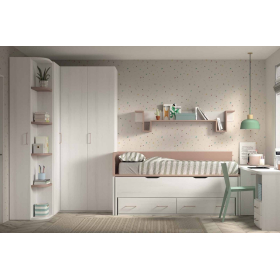 Dormitorio juvenil compacto de Glicerio F-019
