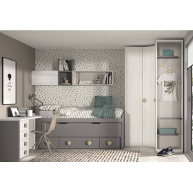Dormitorio juvenil compacto de Glicerio F-018