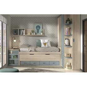 Dormitorio juvenil compacto de Glicerio F-017