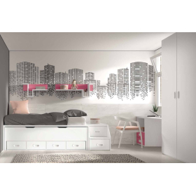 Dormitorio juvenil compacto de Glicerio F-016