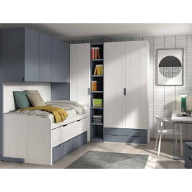 Dormitorio juvenil compacto de Glicerio F-014