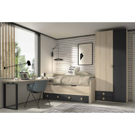 Dormitorio juvenil compacto de Glicerio F-013