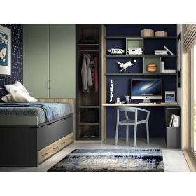 Dormitorio juvenil compacto de Glicerio F-010