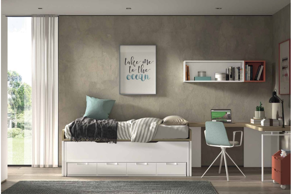 Dormitorio juvenil compacto de Glicerio F-008