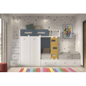 Dormitorio juvenil litera tren de Glicerio F-216