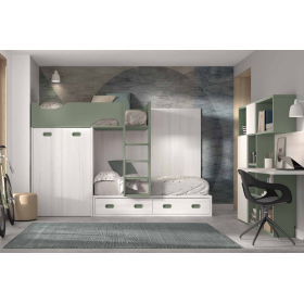 Dormitorio juvenil litera tren de Glicerio F-214