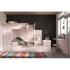 Dormitorio juvenil litera tren de Glicerio F-213B