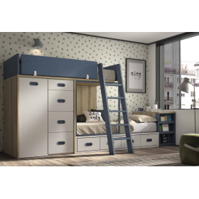 Dormitorio juvenil litera tren de Glicerio F-212
