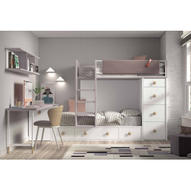 Dormitorio juvenil litera tren de Glicerio F-211