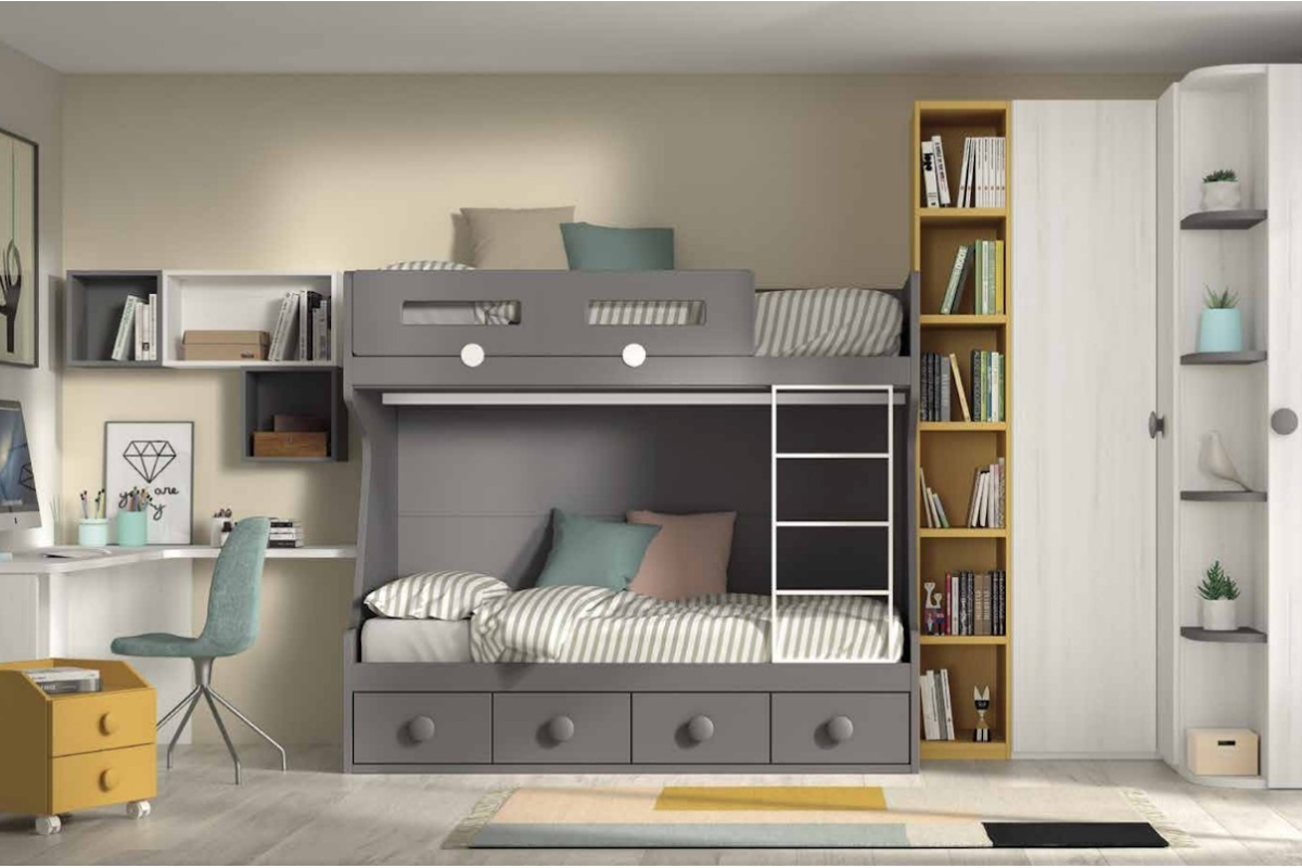 Dormitorio juvenil litera de Glicerio F-209