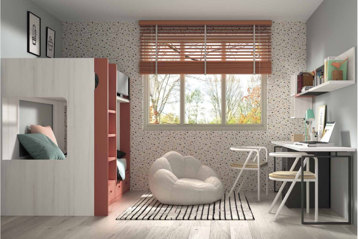 Dormitorio juvenil litera de Glicerio F-202