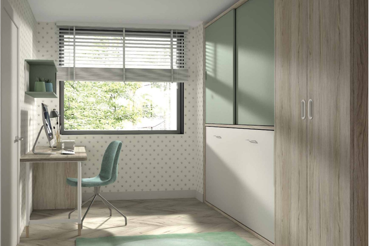 Dormitorio juvenil camas abatibles F-252|Glicerio