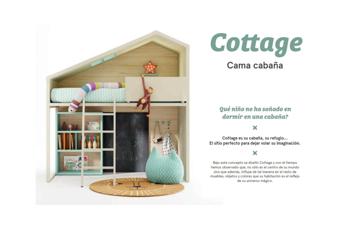 Dormitorio juvenil litera cabaña de Lagrama 01